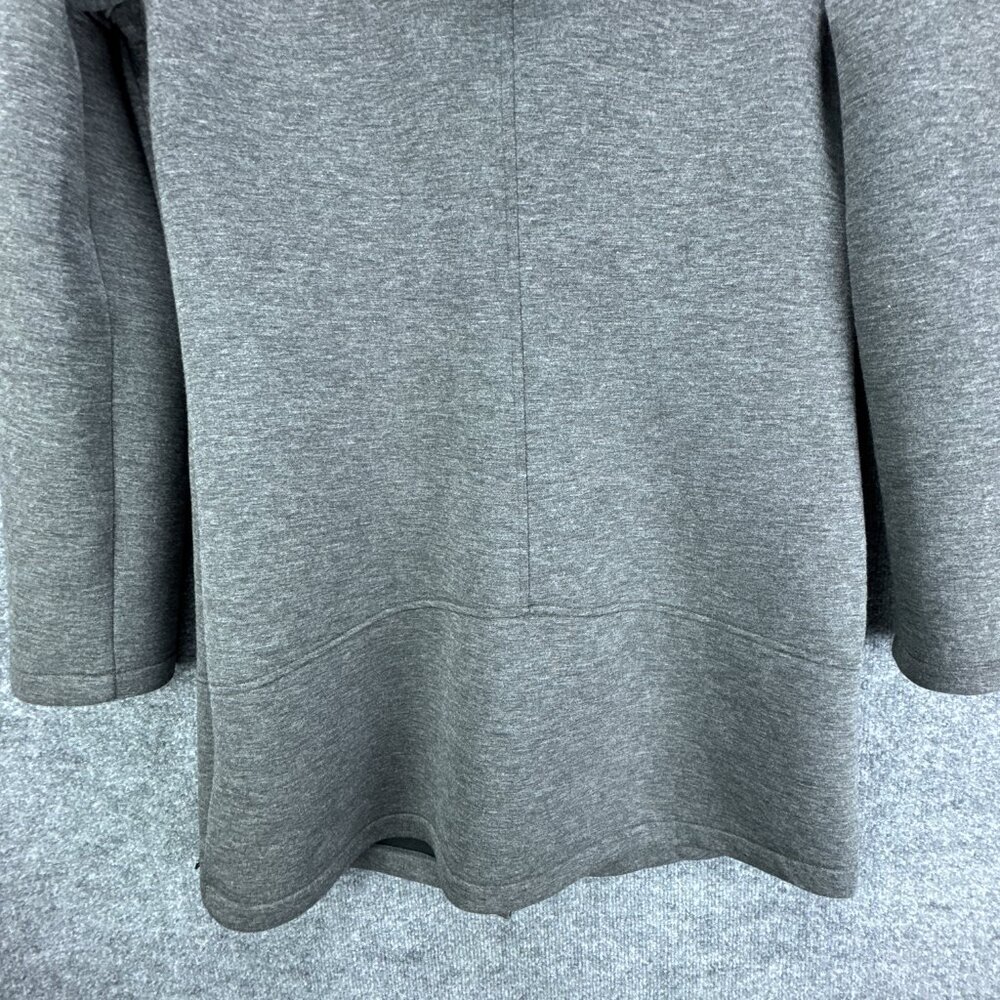 **SOLD**Betsey Johnson Performance Jacket Womens Large Gray Hooded Asymmetrical - Picture 11 of 15
